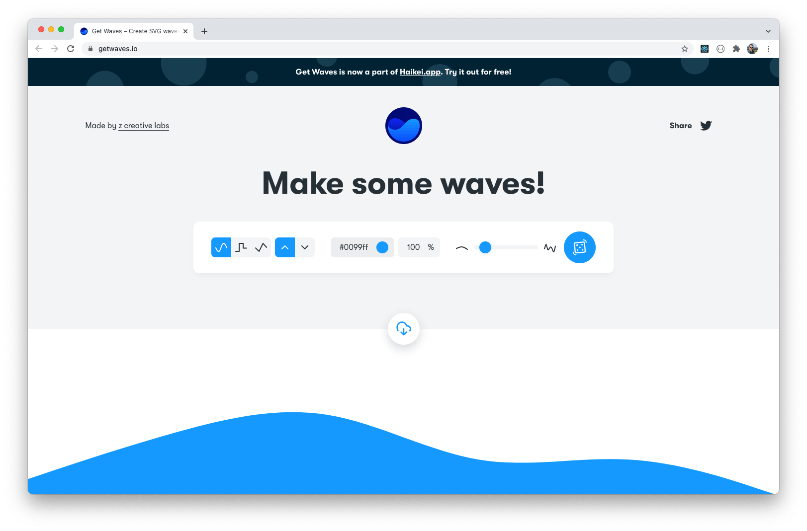 Get Waves App - SVG Generator